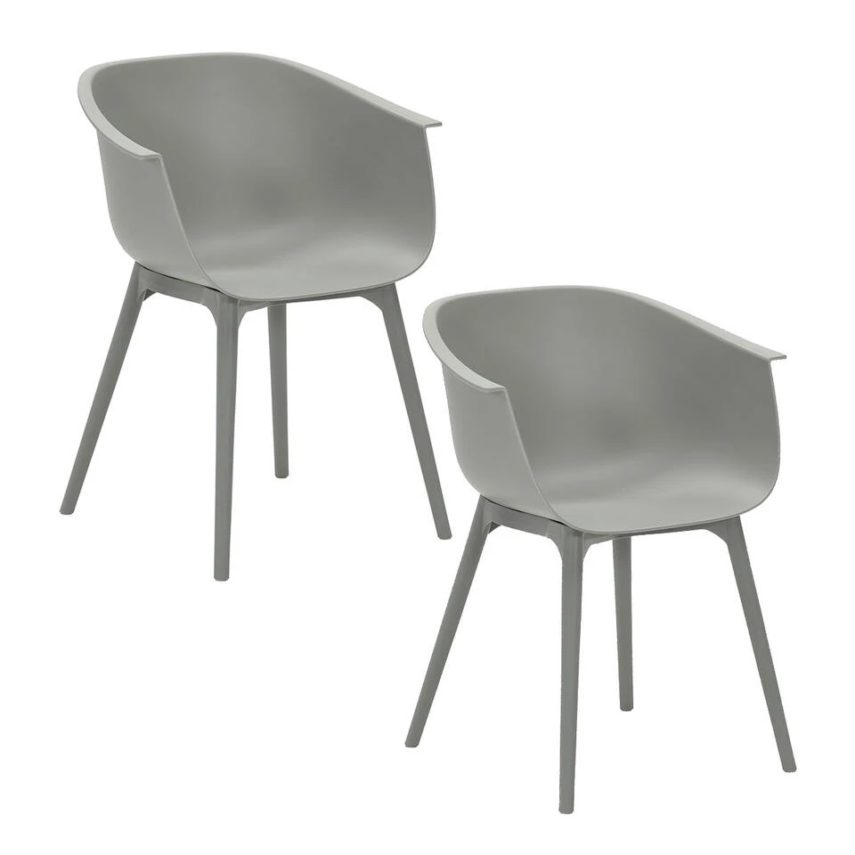 Garden Impressions Lexy Tuinstoel Licht Grijs - 2 Stuks 1 Garden Impressions Lexy Tuinstoel Licht Grijs - 2 Stuks