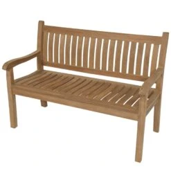 Teak Tuinbank Gebogen - Hout - Bruin -Leenbakker Winkel 1000088181 0102