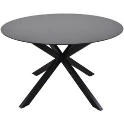 Crest Tuintafel Rond - Glas - Zwart -Leenbakker Winkel 1000088286 0102