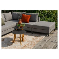 Exotan Bijzettafels Binnen/Buiten - Teak - Antraciet - Set Van 2 -Leenbakker Winkel 1000088978 0103