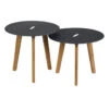 Exotan Bijzettafels Binnen/Buiten - Teak - Antraciet - Set Van 2