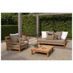 Exotan Loungestoel Tuin Kawang - Teak - Taupe - 98x103x80 5 Exotan Loungestoel Tuin Kawang - Teak - Taupe - 98x103x80 -Leenbakker Winkel 1000089020 0102