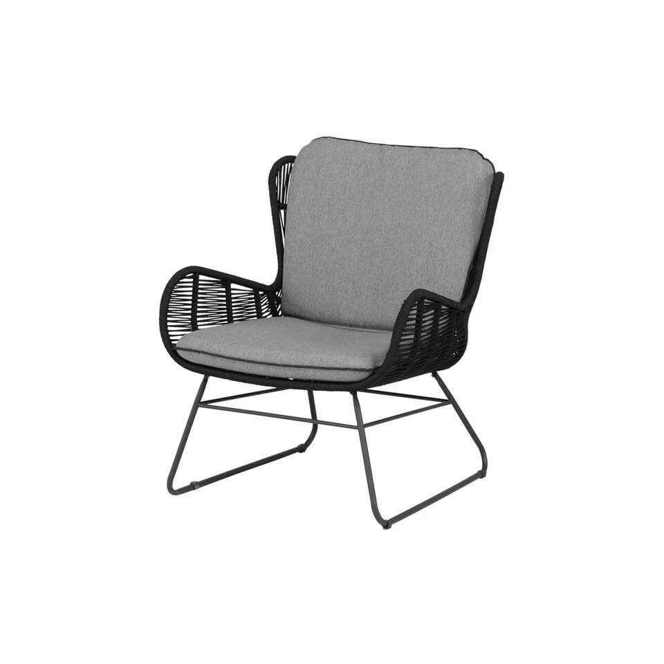 Exotan Loungestoel Outdoor Grace - Touw - Antraciet - Set Van 2 1 Exotan Loungestoel Outdoor Grace - Touw - Antraciet - Set Van 2