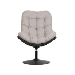 Woood Swivel Loungestoel Zwart -Leenbakker Winkel 1000091741 0104