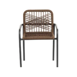 Tuinstoel Met Armleuning Nila Touw Bruin - 58,50x53x76 Cm - Touw - Bruin -Leenbakker Winkel 1000092401 0102