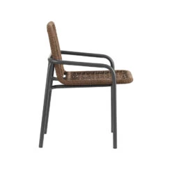 Tuinstoel Met Armleuning Nila Touw Bruin - 58,50x53x76 Cm - Touw - Bruin -Leenbakker Winkel 1000092401 0103