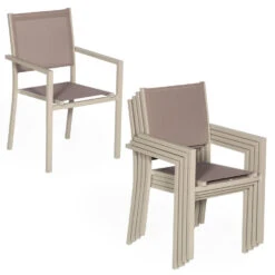 Happy Garden Buitenstoelen - Bruin - Aluminium -Leenbakker Winkel 1000092411 0103