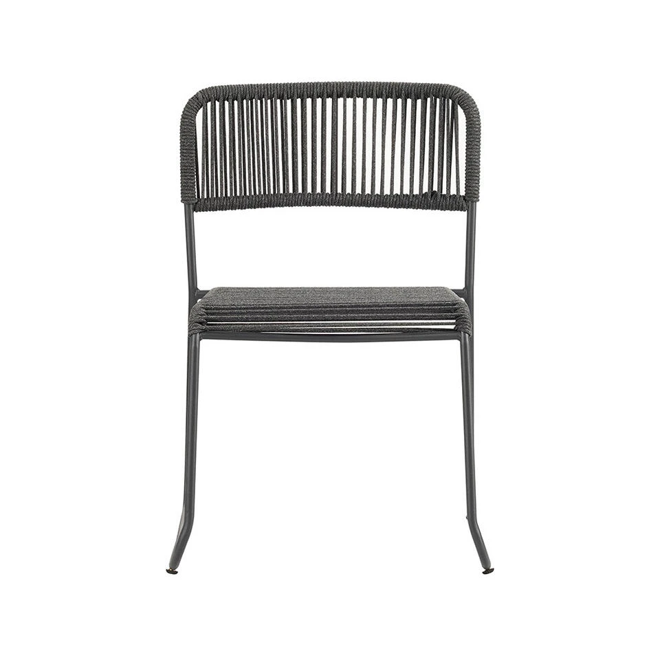 Dining Tuinstoel Lester Touw Grijs - 56x51x75 Cm - Touw - Grijs 3 Dining Tuinstoel Lester Touw Grijs - 56x51x75 Cm - Touw - Grijs - Afbeelding 3