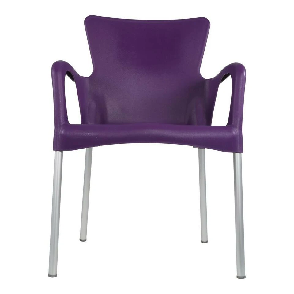 Bella Terrasstoel - Kunststof - Paars 3 Bella Terrasstoel - Kunststof - Paars - Afbeelding 3