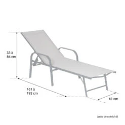 Happy Garden Zonnebedden SARDINIA - Roze - Staal -Leenbakker Winkel 1000094843 0104