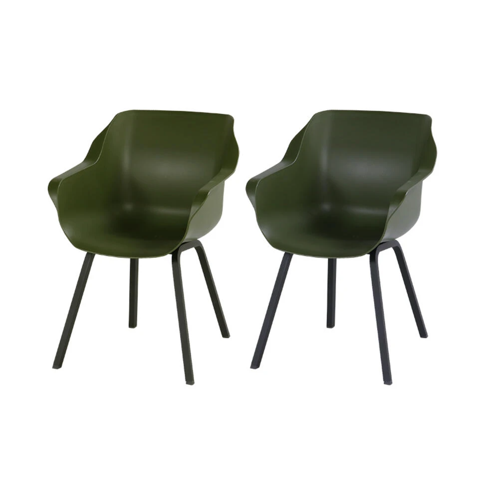 Hartman Sophie Element Dining Armstoel- Moss Groen - 2 St. 1 Hartman Sophie Element Dining Armstoel- Moss Groen - 2 St.