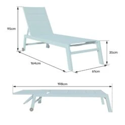 Happy Garden Zonnebedden BARBADOS - Blauw - Aluminium -Leenbakker Winkel 1000096705 0104