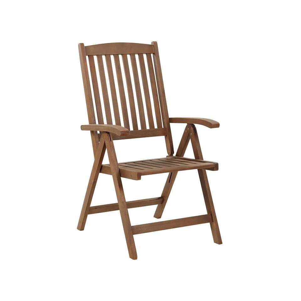 AMANTEA - Tuinstoel - Donkere Houtkleur - Acaciahout 1 AMANTEA - Tuinstoel - Donkere Houtkleur - Acaciahout