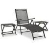 VidaXL - Loungeset - Zwart - Aluminium