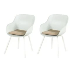 Hartman Le Soleil Element Dining Armstoel - Cotton White - 2 St.