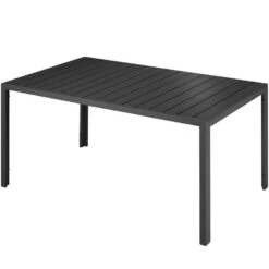 Tectake Aluminium Tuintafel Bianca In Hoogte Verstelbare Voetjes 150x90x74,5cm