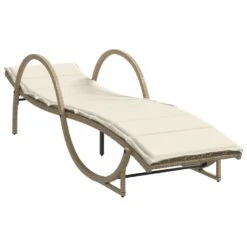 VidaXL - Ligbed - Beige - Poly Rattan