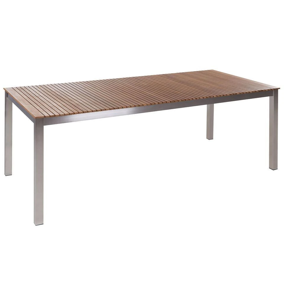 VIAREGGIO II - Tuintafel - Lichte Houtkleur - 90 X 200 Cm - Teakhout 1 VIAREGGIO II - Tuintafel - Lichte Houtkleur - 90 X 200 Cm - Teakhout