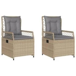 VidaXL - Tuinstoel - Beige - Poly Rattan