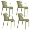 Housecraft Living Mante Tuinstoelen Groen - Set Van 4