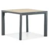 Dining Tuintafel Vierkant 100 X 100 Cm Aluminium Grijs Borello