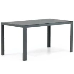 Dining Tuintafel Rechthoekig 150 X 85 Cm Aluminium Grijs Venustas