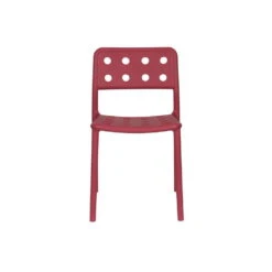 Tuinstoel Rood Kunststof - 53x46x80cm - Serra - Set Van 4