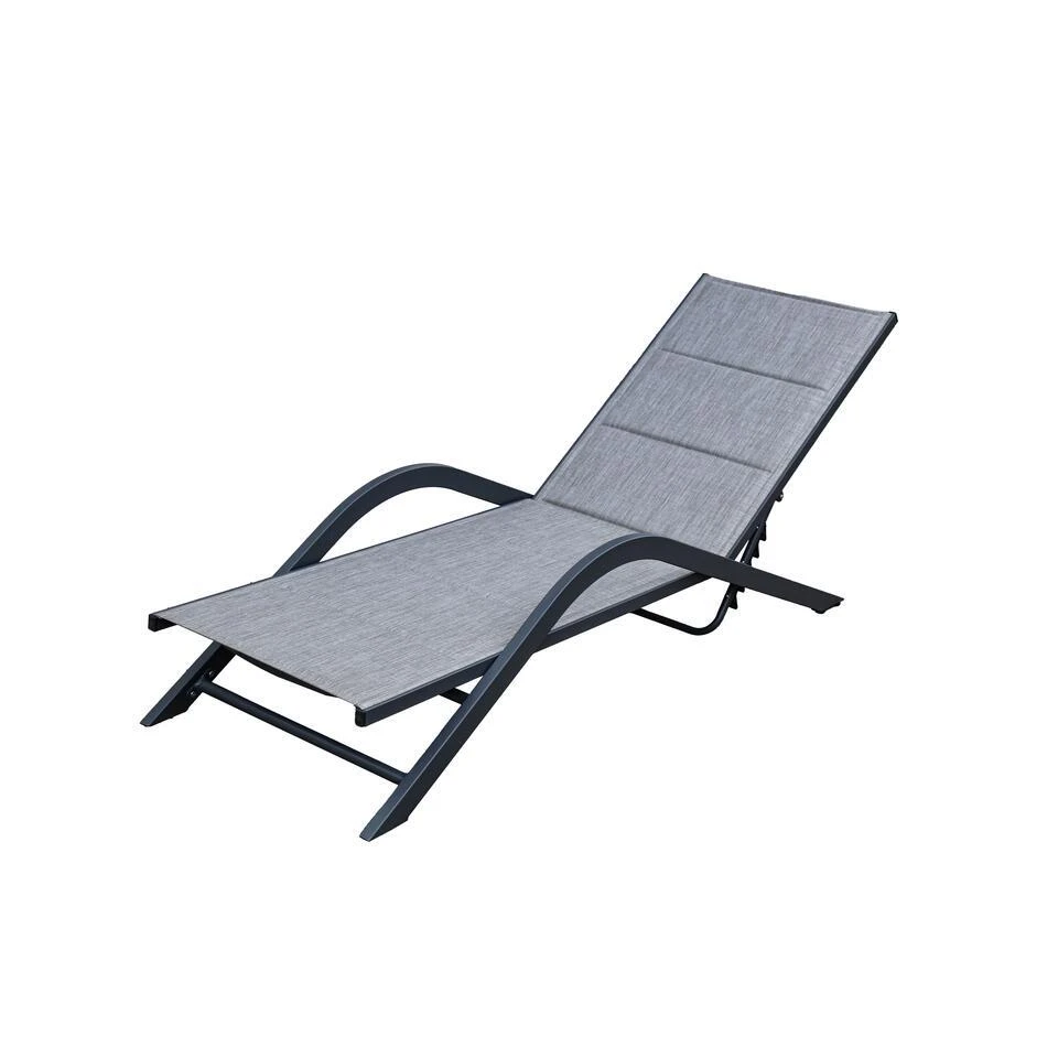 Sens-Line - Trento Loungestoel - 192x60x88cm - Grijs 1 Sens-Line - Trento Loungestoel - 192x60x88cm - Grijs