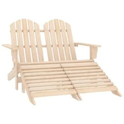 VidaXL - Tuinstoel 2-zits Adirondack - Bruin - Hout - Met Voetenban