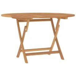 VidaXL - Tuintafel Inklapbaar - Bruin - Massief Teakhout - Ø 110x75 Cm