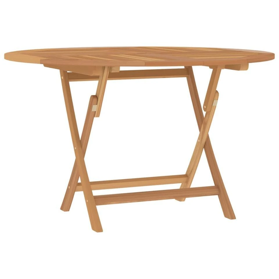 VidaXL - Tuintafel Inklapbaar - Bruin - Massief Teakhout - Ø 110x75 Cm 1 VidaXL - Tuintafel Inklapbaar - Bruin - Massief Teakhout - Ø 110x75 Cm