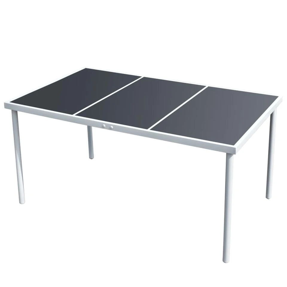 VidaXL - Tuintafel - Zwart - Glas - 1 Pcs 1 VidaXL - Tuintafel - Zwart - Glas - 1 Pcs