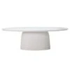Tuintafel Ovaal - Wit Betonlook - 200x110x74cm - Myrna