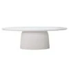 Tuintafel Ovaal - Wit Betonlook - 240x110x74cm - Myrna