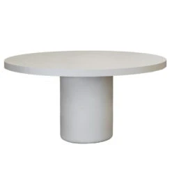 Tuintafel Rond 150cm - Beige Eco Composiet - Betonlook - Eden