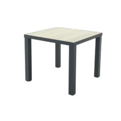 VDG Nola Tuintafel 90x90 Cm. - Antraciet/Houtlook