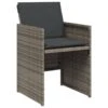 VidaXL - Tuinstoelen Met Kussens - Grijs - Poly Rattan - 4 Stuks