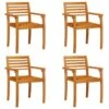 VidaXL - Tuinstoelen - Bruin - Acaciahout - 4 Stuks - 59x55x85 Cm