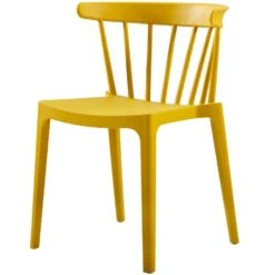 WOOOD Bliss Tuinstoel Met Spijlen Kunststof Oker Geel - Set Van 2