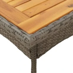 VidaXL - Tuintafel Met Acaciahouten Blad - Grijs - Poly Rattan - 80 X 80 X 75 Cm -Leenbakker Winkel 10952b2b6ab64ef98892f0b34f50e9ad