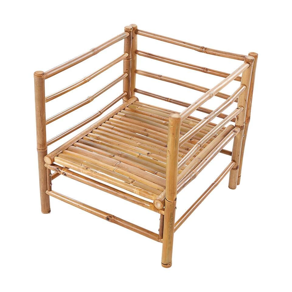 CERRETO - Tuinstoel - Taupe - Bamboe 7 CERRETO - Tuinstoel - Taupe - Bamboe - Afbeelding 7