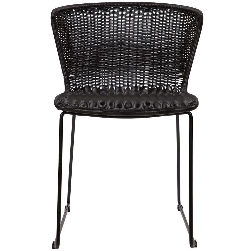 WOOOD Wings Tuinstoelen - Polyester - Zwart - Set Van 4 3 WOOOD Wings Tuinstoelen - Polyester - Zwart - Set Van 4 - Afbeelding 3