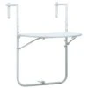VidaXL Balkontafel Hangend 60x64x83,5 Cm Rattan-look Kunststof Wit