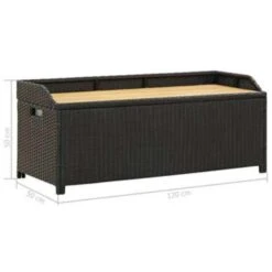 VidaXL Tuinopbergbank 120 Cm Poly Rattan Zwart -Leenbakker Winkel 12b92429a7ea4922a75c9d82d742940d