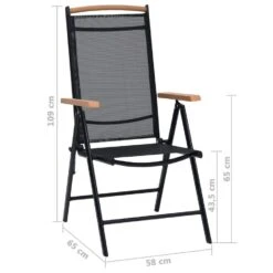 VidaXL - Tuinstoelen - Zwart - Aluminium En Textileen - 2 Stuks - Inklapbaar 17 VidaXL - Tuinstoelen - Zwart - Aluminium En Textileen - 2 Stuks - Inklapbaar -Leenbakker Winkel 12d4fc541864411bbae64297247f5a6a