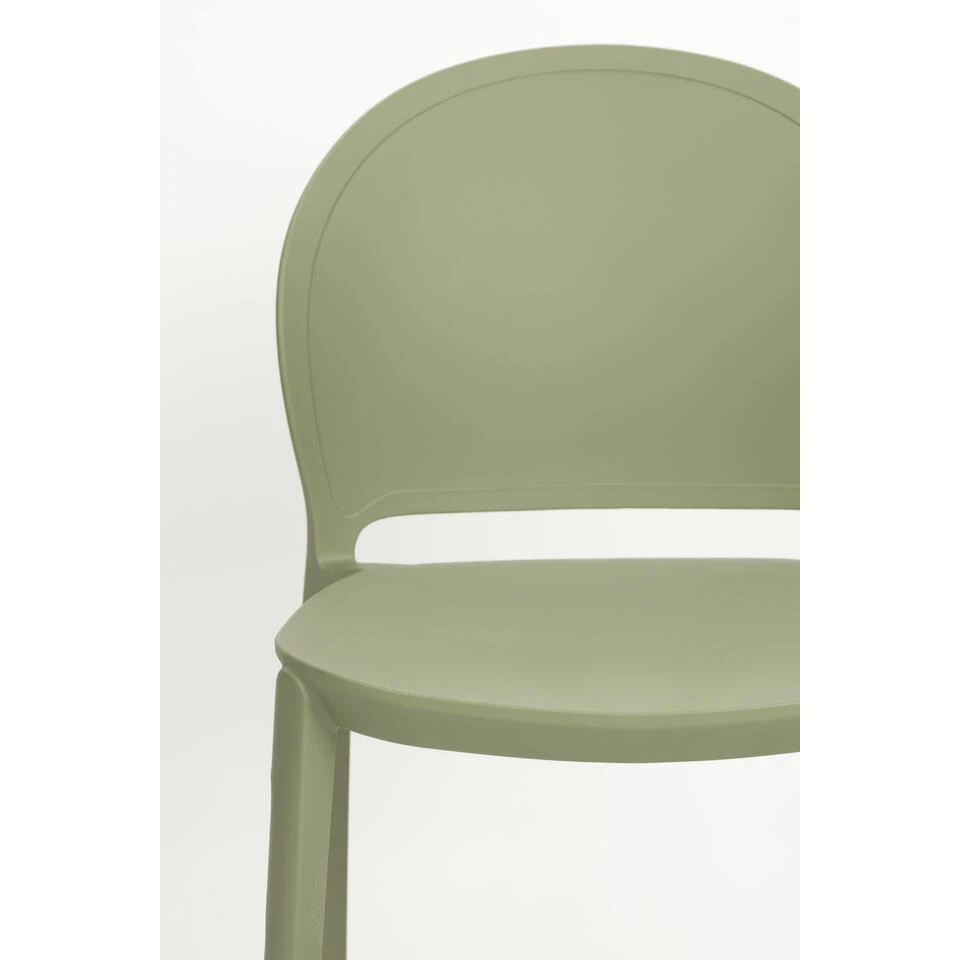 Housecraft Sjoerd Tuinstoelen Kunststof Groen - Set Van 4 6 Housecraft Sjoerd Tuinstoelen Kunststof Groen - Set Van 4 - Afbeelding 6
