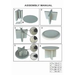 Tuintafel Rond 120cm - Wit Betonlook - Acryl Coating - Miso -Leenbakker Winkel 146cfeb646364c69a1a20bca9f575392