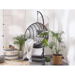 Beliani Hangstoel ASPIO - Zwart Pe Rotan -Leenbakker Winkel 1498029831 0102