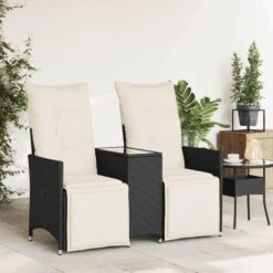 VidaXL - Tuinbank - Zwart - Poly Rattan -Leenbakker Winkel 1503a653c0c74f5d8d965cad79f09975