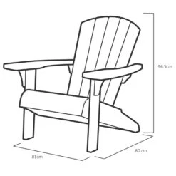 Keter Troy Adirondack Tuinstoel - Set Van 2 - 81x80x96,5cm - Zwart -Leenbakker Winkel 1533a346d7df4ee9acd0f97ae594211d